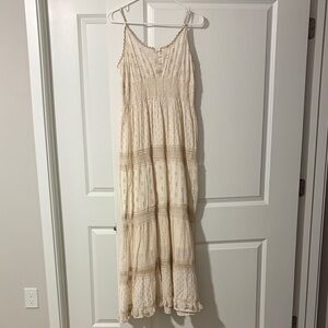 NWT Boho Ivory Maxi Dress